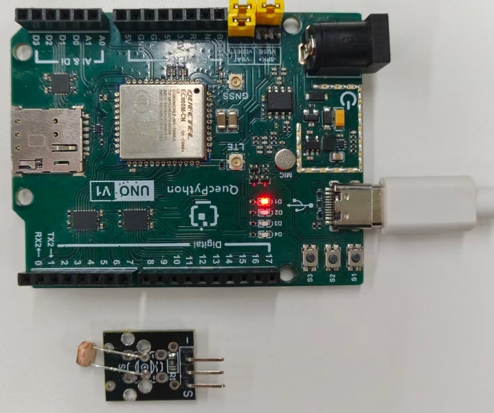 初学者视角体验：【EC800X Duino 开发板】传感器体验-光照传感器